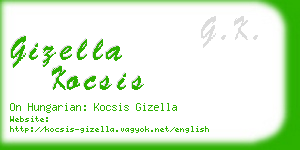 gizella kocsis business card